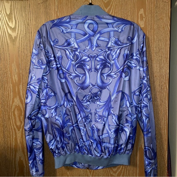 Versace Jackets & Coats Very Rare Versace Baroque Scroll Blue